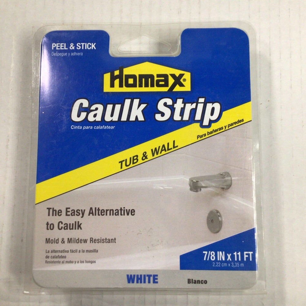 Homax 34015 11-Ft. White Medium Tub & Wall Caulkstrip - Qty 1